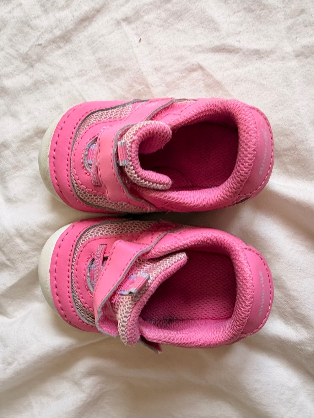 Stride Rite Pink Toddler Sneakers with Hook-and-Loop Straps